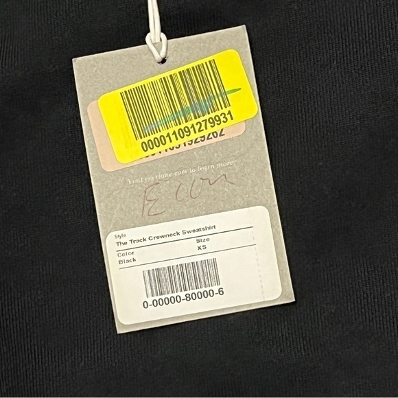 Everlane The Track Crew Sweatshirt Black Organic Cotton Oversized Sz XS #752 NWT - Picture 7 of 9